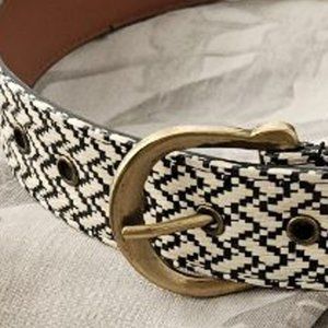 Black & White Woven Belt